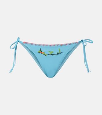 Staud Sisley embroidered bikini bottoms