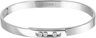 Messika Move Noa White Gold Diamond Bangle, Size S