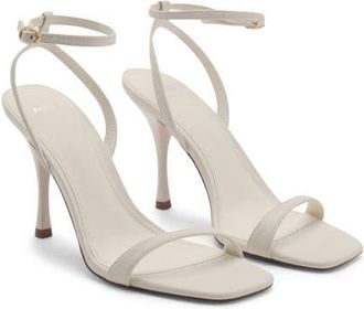 Mango Ankle Strap Sandal in Ecru at Nordstrom, Size 6Us