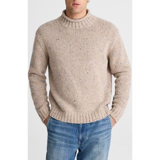Madewell Roll Neck Donegal Wool Blend Sweater in Oatmeal at Nordstrom, Size Xx-Large