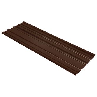 vidaXL Panel De Techo 12 Pcs Marr&oacute;n 129 X 45 Cm Acero Galvanizado Vidaxl