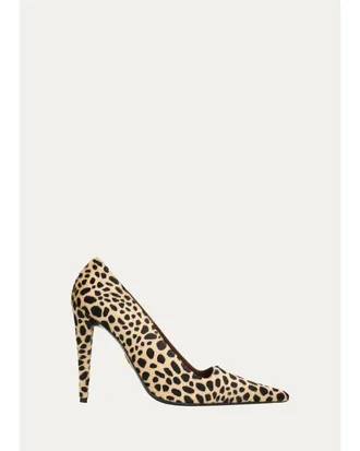 Giuseppe Zanotti 90mm Leopard Calf Hair Pumps