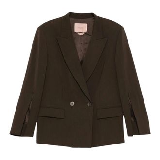 Twinset Jassen, Dames, Bruin, S, Giacca