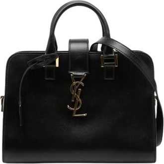 Saint Laurent Pre-owned Handbags, female, Black, Size: ONE SIZE Pre-owned Baby Cabas Leather 2way Bag
