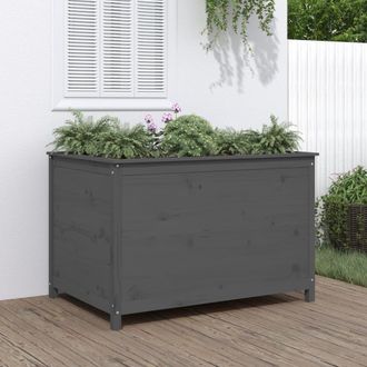 Berkfield Home Garden Raised Bed Grey 119.5x82.5x78 cm Solid Wood Pine
