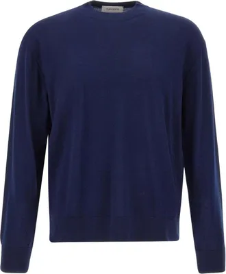 Laneus Truien & Vesten, Heren, Blauw, S, Wol, Trui met ronde hals