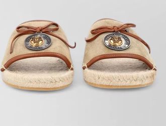 Versace leather espadrille sandals