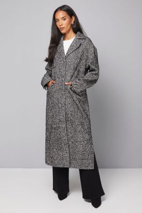 Wallis Womens Collared Cuff Detail Maxi Coat - Black - Size 16 UK