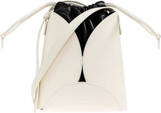 Jil Sander Curve Crossbodytas - Dames - Schoudertassen - Beige - ONE Size - Leer - Tassen