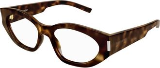 Saint Laurent Cat Eye Optisch Montuur - unisex - Brillen - Bruin - 55 MM - Accessoires