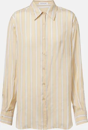 Frankie Shop Peri striped twill shirt