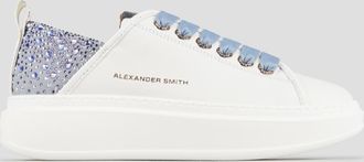 Alexander Smith Wembley Woman in white leather and azure back with rhinestones