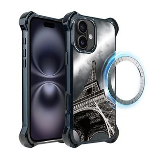 OEM Custodia Ibizu Dropguard Ultra Per Iphone 16 Plus Con Magsafe, Noir City, Torre Eiffel