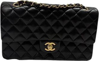 Chanel Pre-owned Medium Classic Double-Flap Schoudertas - Dames - Vintage Schoudertas - Zwart - ONE Size - Leer - Vintage