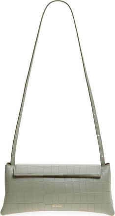 Ree Projects Elieze Soft Croc Embossed Leather Clutch in Sage at Nordstrom