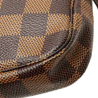 Louis Vuitton Crossbody Bags - 2016 Damier Ebene Mini Pochette Accessoires - Gr. unisize - in Braun - für Damen