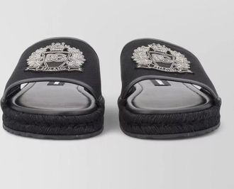 Dolce & Gabbana logo espadrille sandal textile braided sole