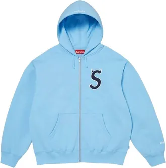 SUPREME SS26 Devil S Logo Zip Up Hooded Sweatshirt Light Blue SUP-SS26-134-LHTBLU