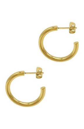 Adornia Water Resistant Tube Hoop Earrings in Yellow at Nordstrom Rack