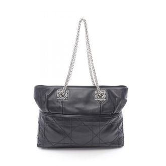 Dior Black Leather Tote Bag (Pre-Owned)