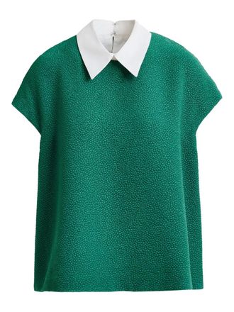 Essentiel polo-collar blouse - Green