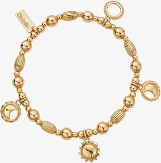 Chlobo Gold Plated Phases Of The Goddess Charm Bracelet GBMUL4M