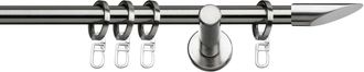 Indeko Gardinenstange »Marbella« Ø 12 mm 1 läufig-läufig Wunschmasslänge Komplett-Set inkl. Ringen und Montagematerial