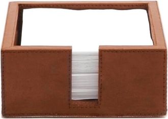 Blue Pheasant Bristol Cocktail Napkin Tray In Brown