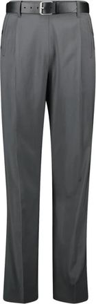 Moschino Grijze Wolle Stadsbroek Lente-Zomer 2025 - Dames - Straight fit broeken - Grijs - M - Wol - Broeken