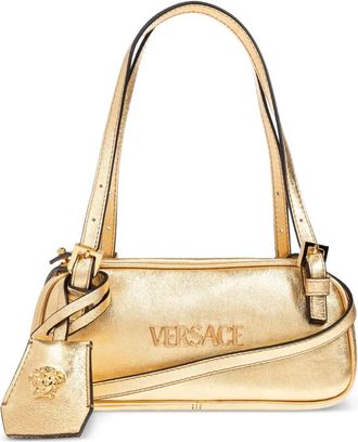 Versace Borsa a spalla in pelle metallizzata - Oro