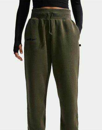 Nike Womens PSG Solid Patterned Sweatpants Pants - Cargo Khaki Bla - Size: 16 xl