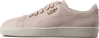 Puma (WMNS) PUMA Basket Premium Logo Silver Peony Puma Team Gold 369952-01