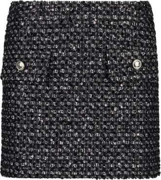 Liu Jo Boucl&eacute; Minirok - Dames - Korte rokken - Zwart - L - Katoen - Rokken