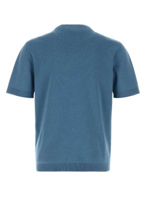Gucci Mens Air Force Silk Blend Sweater Dustybluebellmix Cotton Maglieria