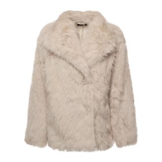 V&deg; 73 Faux Fur & Shearling Jackets, female, Beige, M, Oversized Eco Shearling Jacket Off-White