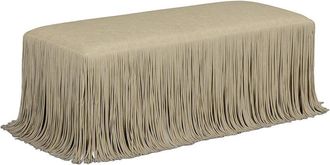 TOV Furniture Tov Furniture Shag Me Distressed Performance Vegan Leather Bench