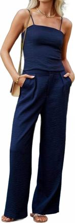 Bishop + Young Illuminae Sorrento Wide Leg Pant In Marine