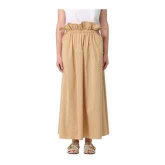 Fabiana Filippi Maxi Skirts, female, Beige, Size: 2XS Maxi Skirt Elastic Waist Aline