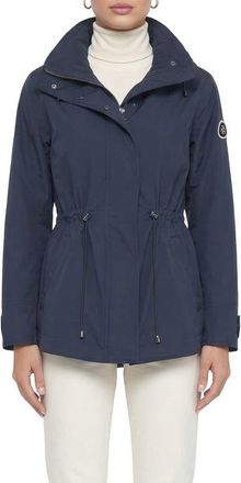 Gorski Lightweight Jacket With Concealed Hood in Navy at Nordstrom, Size X-Small