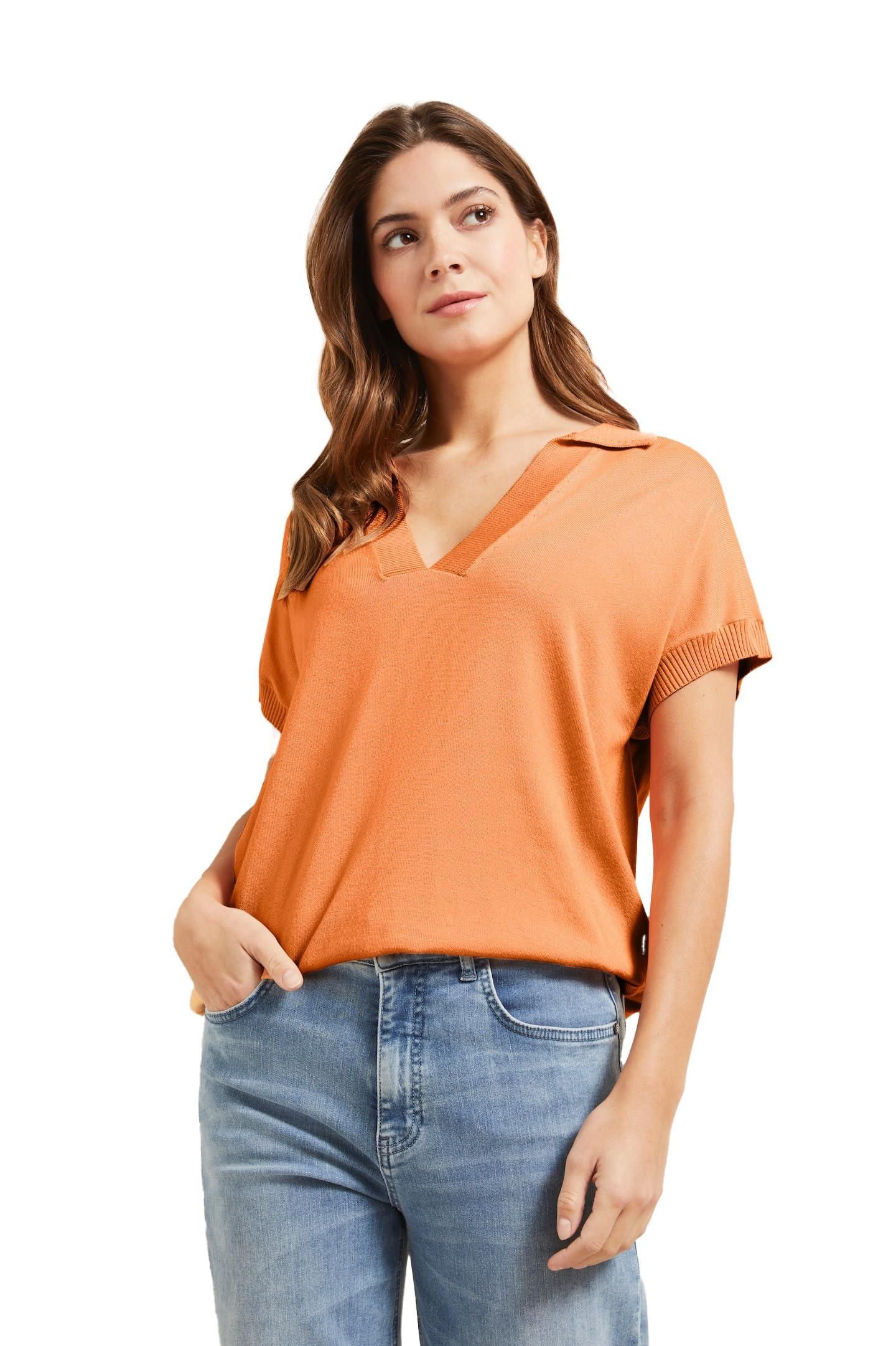 Bugatti Damen Pullunder Aus Tencel-Baumwoll-Mix, Mit Dekorativem Muster, Casual-Look