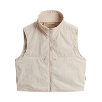 Woolrich Vests, female, Beige, Size: M Layering Vest