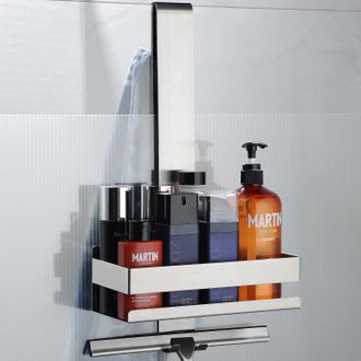 OEM Etagere Douche Suspendue - Panier Salle De Bain En Acier Inoxydable Sus304 - Pour Porte Verre Sans Cadre Jusqu&agrave; 1,2 Cm - 1 Pi&egrave;ce