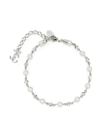 Jimmy Choo London Cavigliera con perle sintetiche - Argento