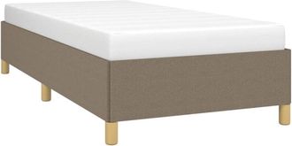 vidaXL Estructura de cama sin colchón tela gris taupe 80x200 cm Vidaxl