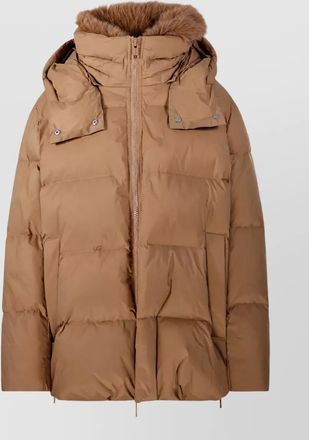 Yves Salomon fox fur trimmed puffer parka coat