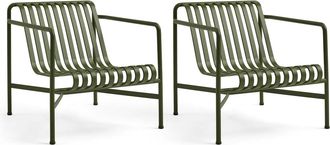 HAY Palissade Lounge Chair Low, olive (2er-Set)