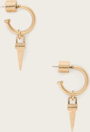 AllSaints Brass Laio Spike Metal Earrings, Size: One Size
