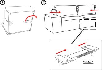 La Redoute Interieurs Modulaire hoek in geribd fluweel, Seven