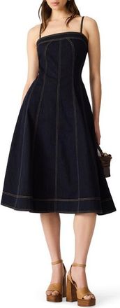 Steve Madden Capri Stretch Cotton Denim Midi Dress in Indigo Haze at Nordstrom, Size X-Large