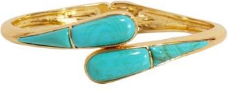 Petit Moments Thin Livorno Stone Wrap Cuff Bracelet in Gold/Turquoise at Nordstrom